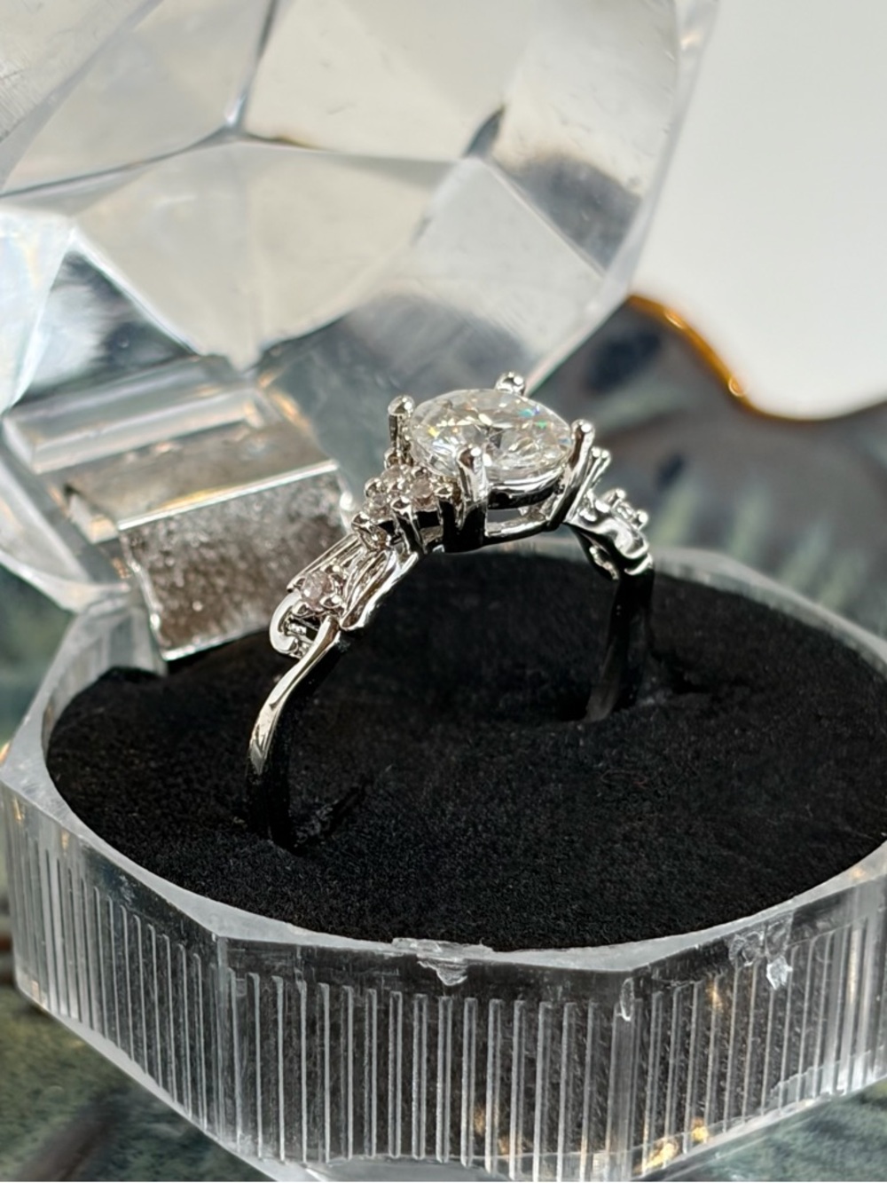 Moissanite Ring Size: 7 - Picture 13 of 17